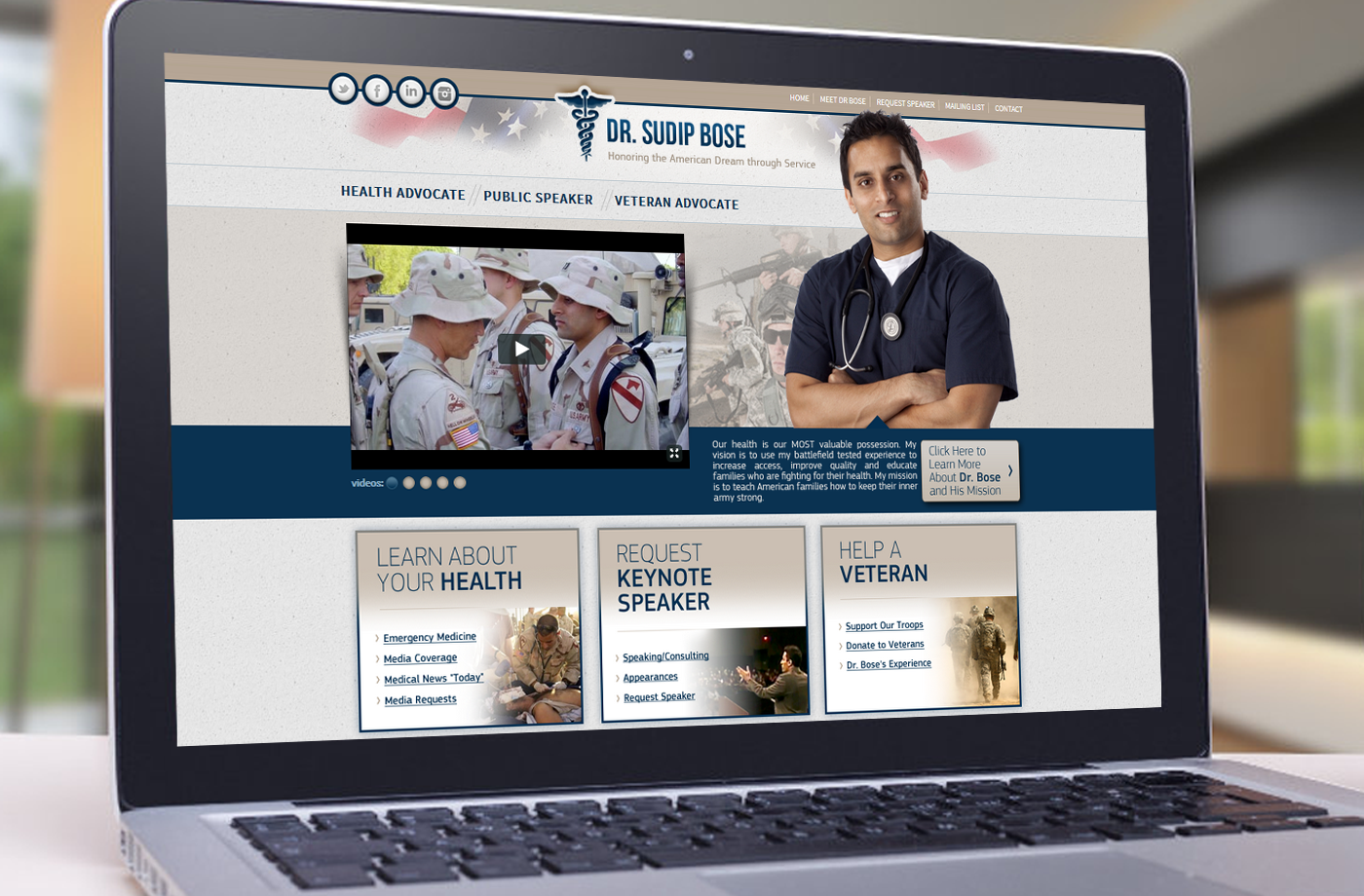 Web Design Portfolio: Dr. Sudip Bose