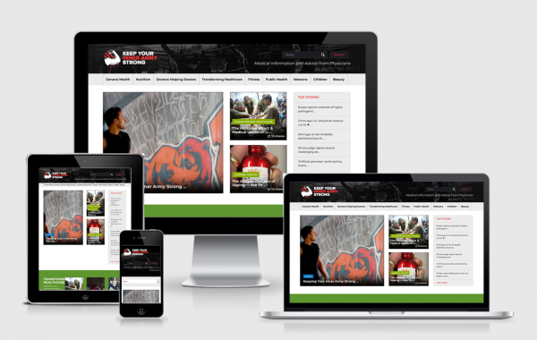 Responsive Design Portfolio: Keep Your Inner Army Strong